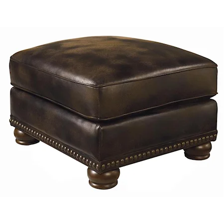 Quick Ship Ottoman with Nailhead Trim